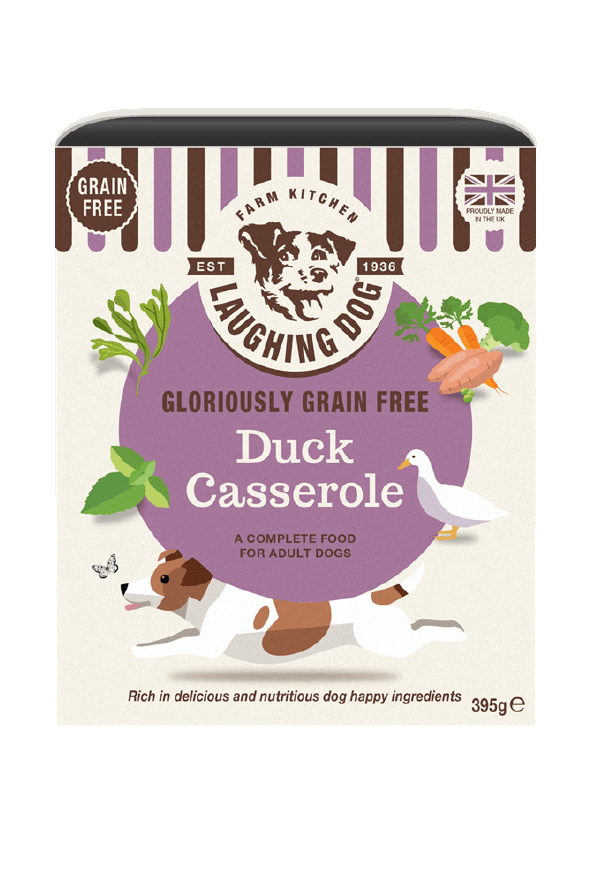 Laughing Dog Grain Free Duck Casserole Dog Food - 8 x 395g